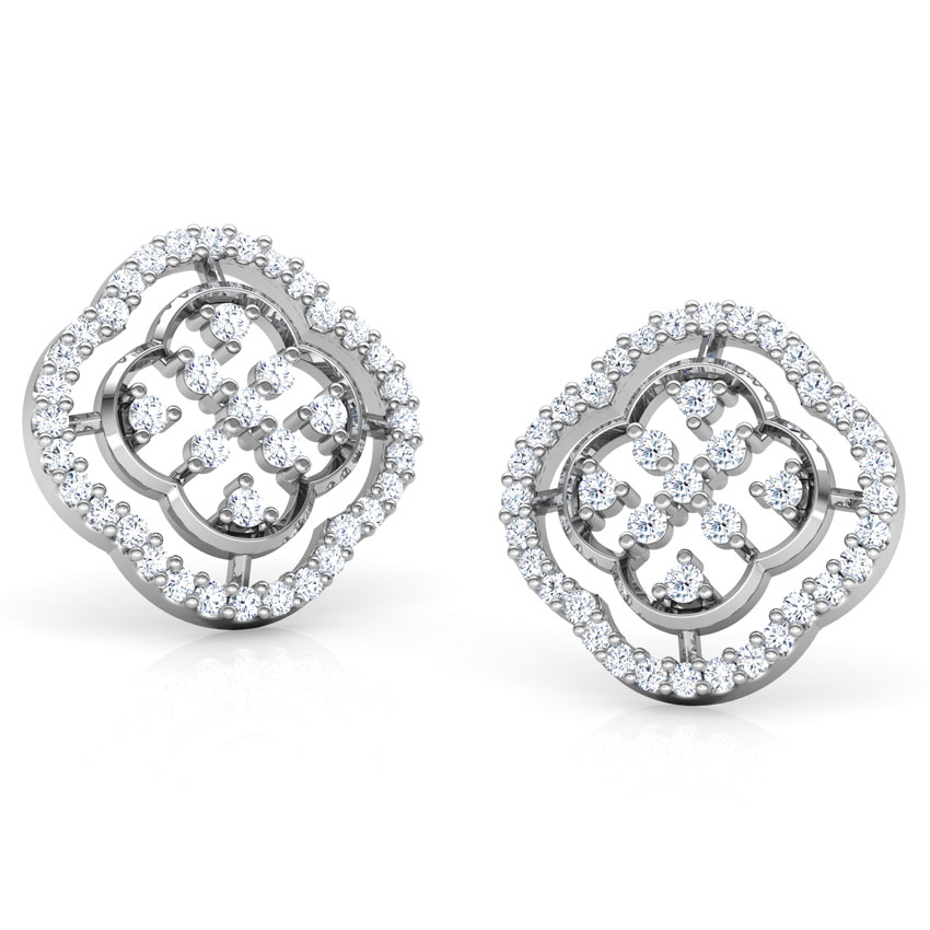 Lucky Clover Diamond Stud Earrings Lucky Clover Diamond Stud Earrings