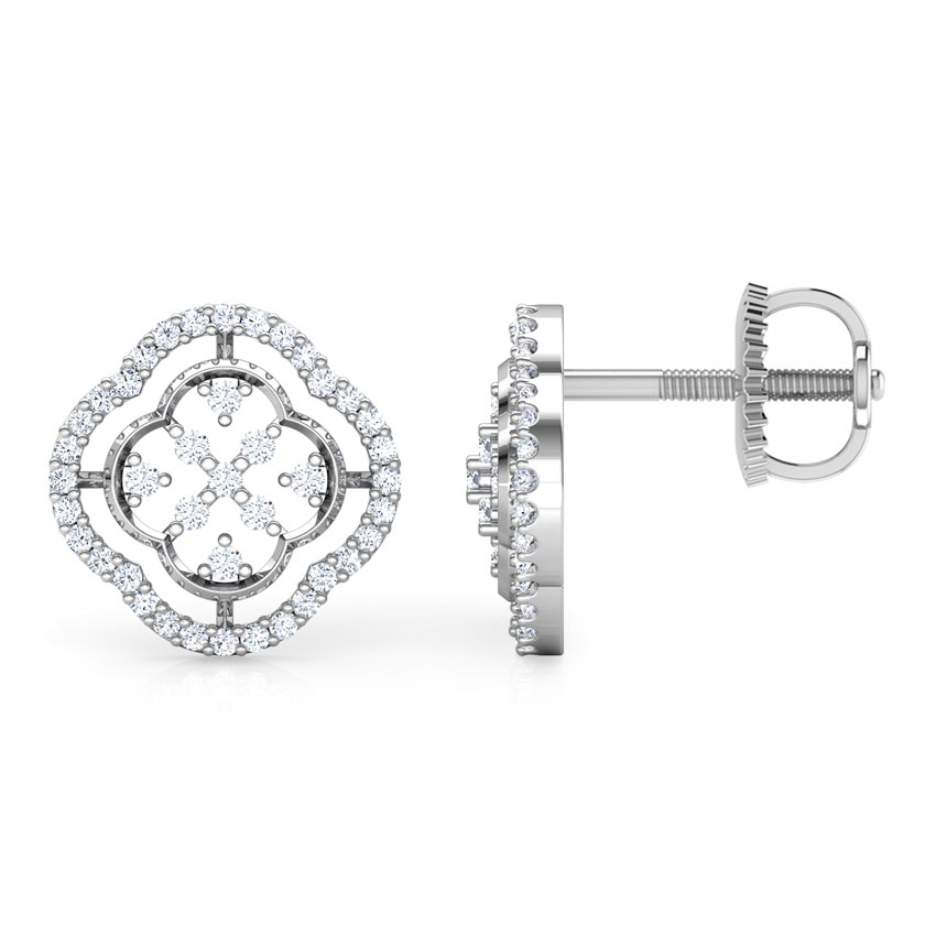 Lucky Clover Diamond Stud Earrings Lucky Clover Diamond Stud Earrings