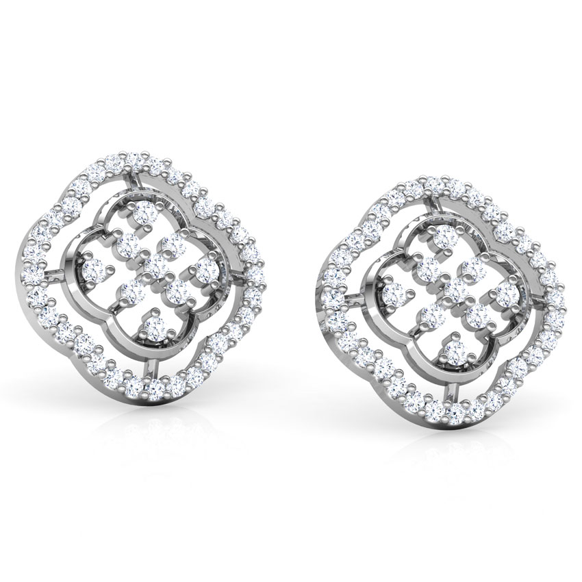 Lucky Clover Diamond Stud Earrings Lucky Clover Diamond Stud Earrings
