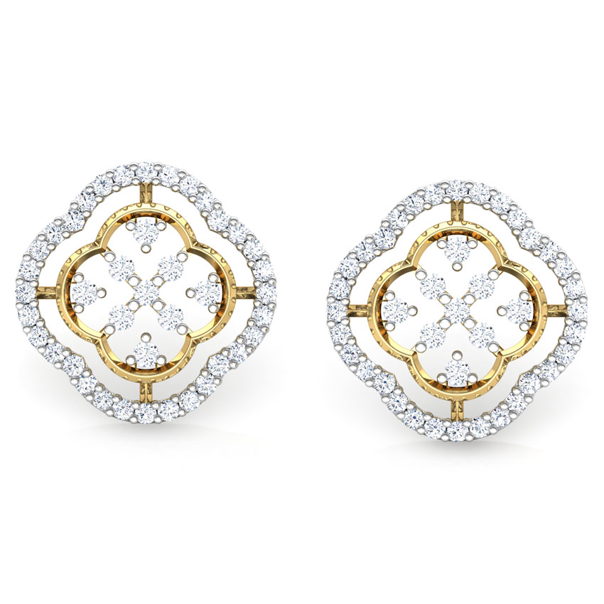 Lucky Clover Diamond Stud Earrings Lucky Clover Diamond Stud Earrings