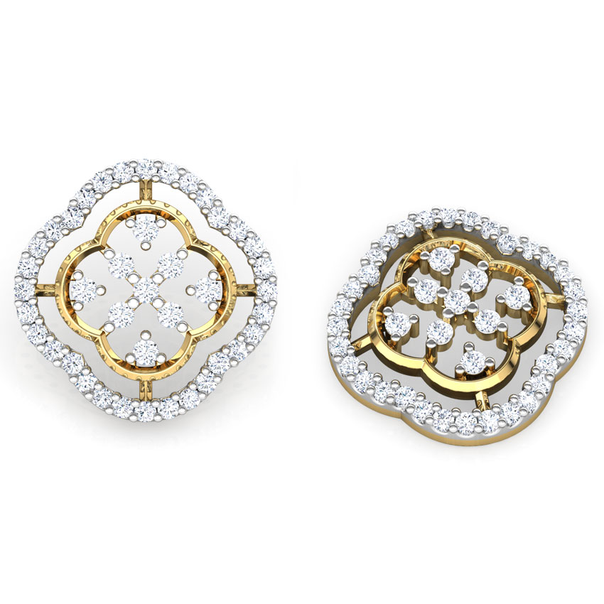 Lucky Clover Diamond Stud Earrings Lucky Clover Diamond Stud Earrings