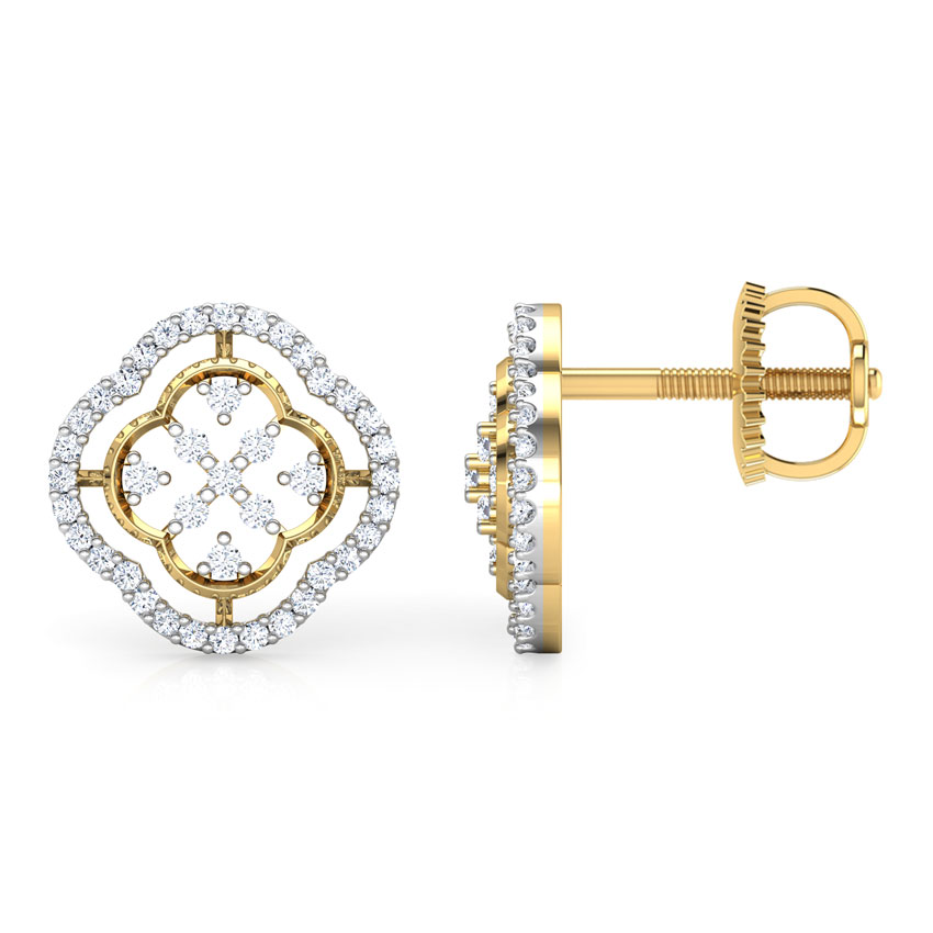 Lucky Clover Diamond Stud Earrings Lucky Clover Diamond Stud Earrings