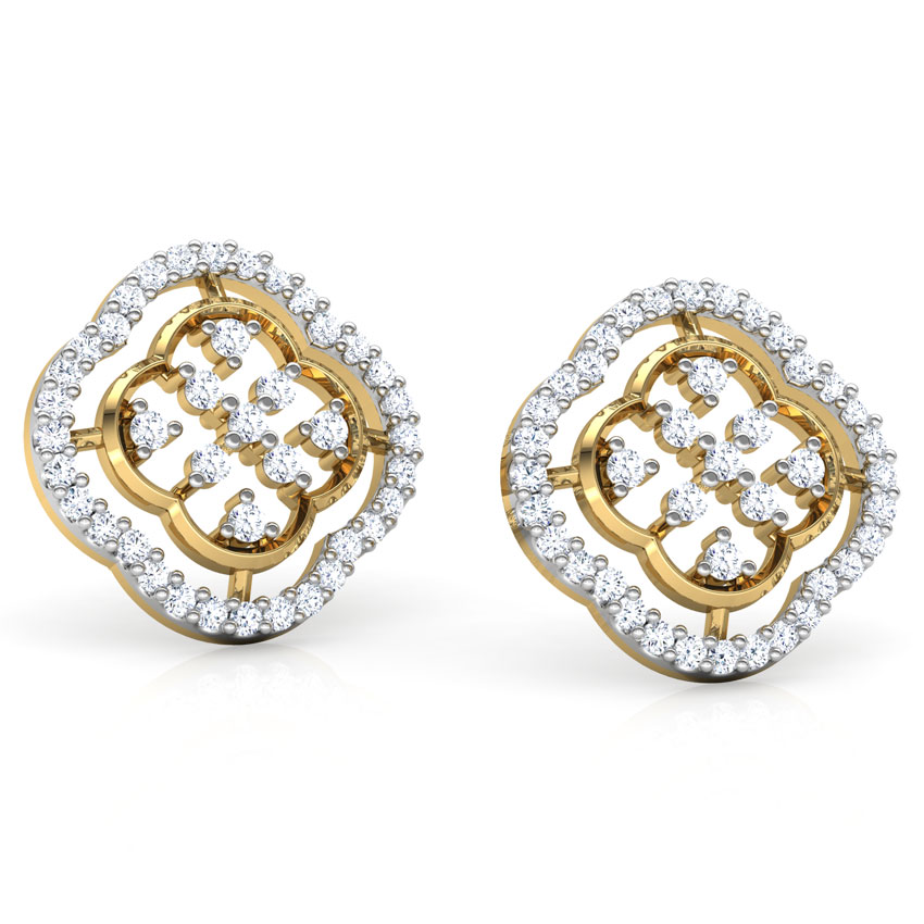 Lucky Clover Diamond Stud Earrings Lucky Clover Diamond Stud Earrings
