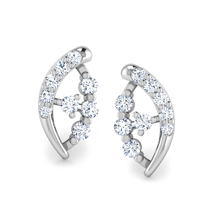 Dazzling Pie Diamond Stud Earrings Dazzling Pie Diamond Stud Earrings