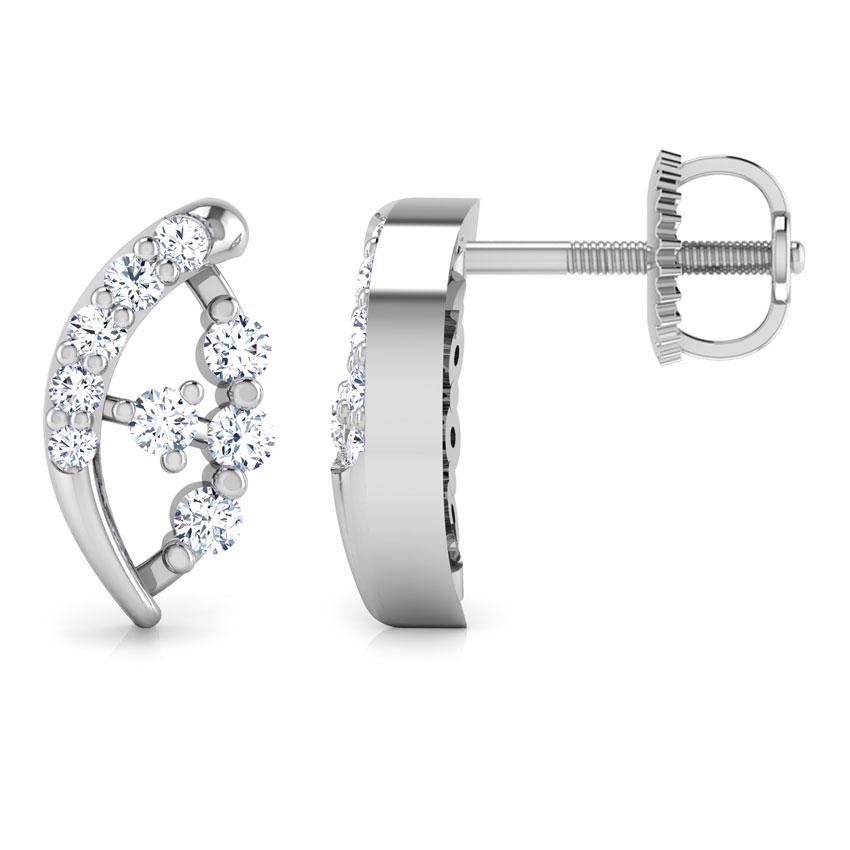 Dazzling Pie Diamond Stud Earrings Dazzling Pie Diamond Stud Earrings