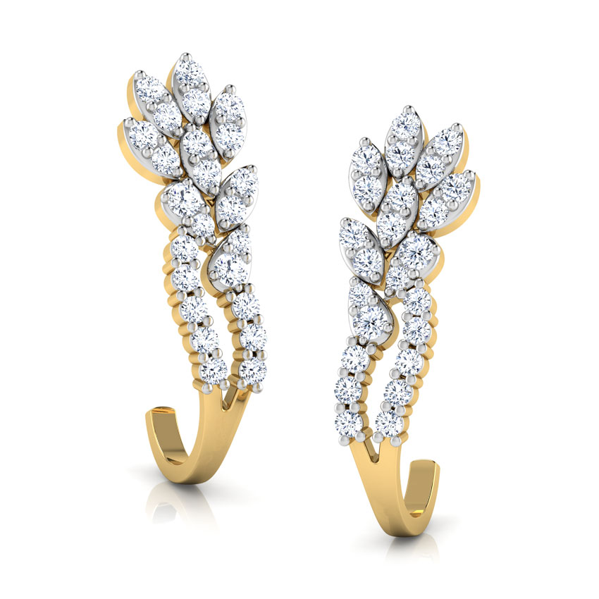 Ivy Leaf Hoop Earrings