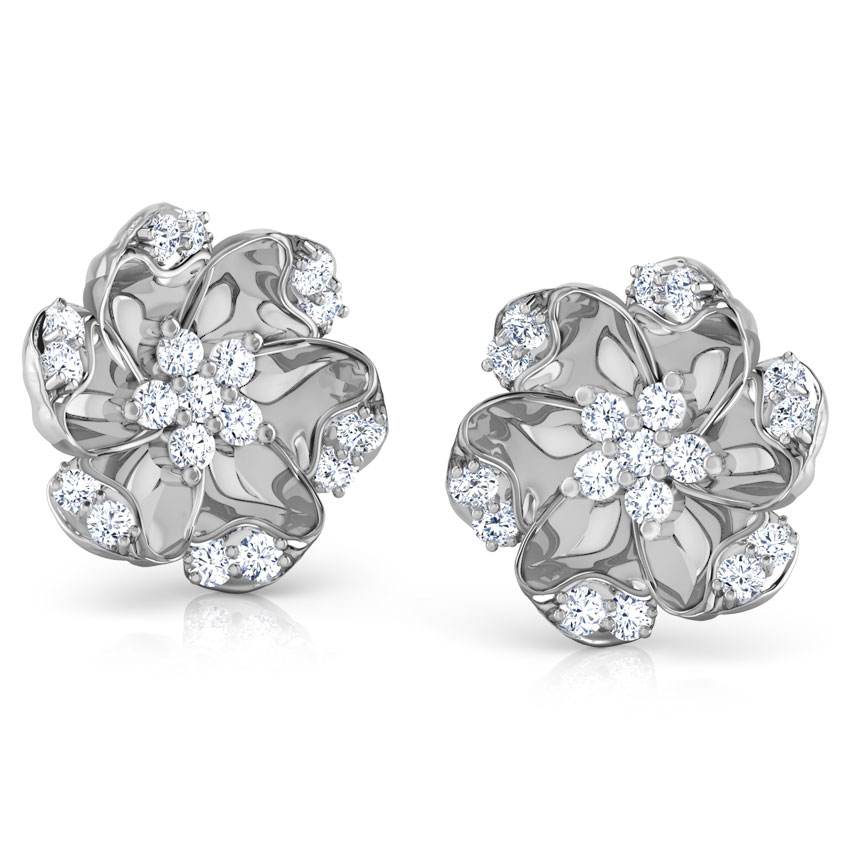 Platinum,Diamond Earrings Platinum 950 Platinum Amaryllis Platinum Platinum Stud Earrings
