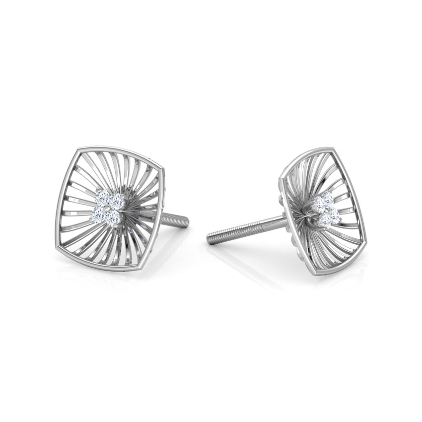 Cushion Wired Diamond Stud Earrings Cushion Wired Diamond Stud Earrings