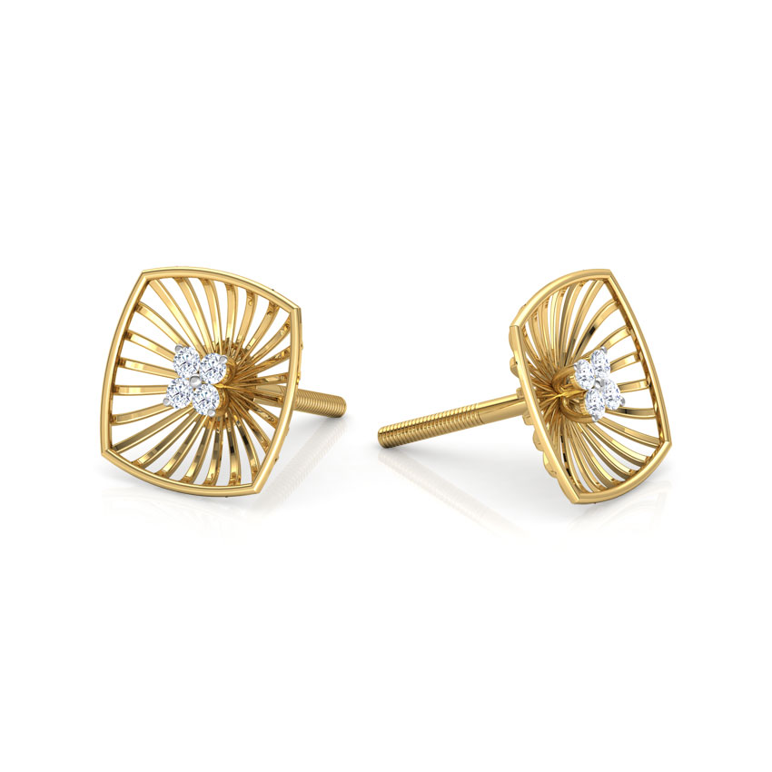 Cushion Wired Diamond Stud Earrings