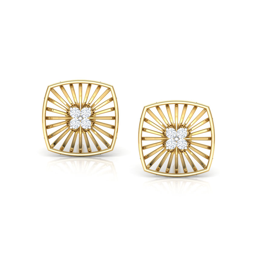 Cushion Wired Diamond Stud Earrings