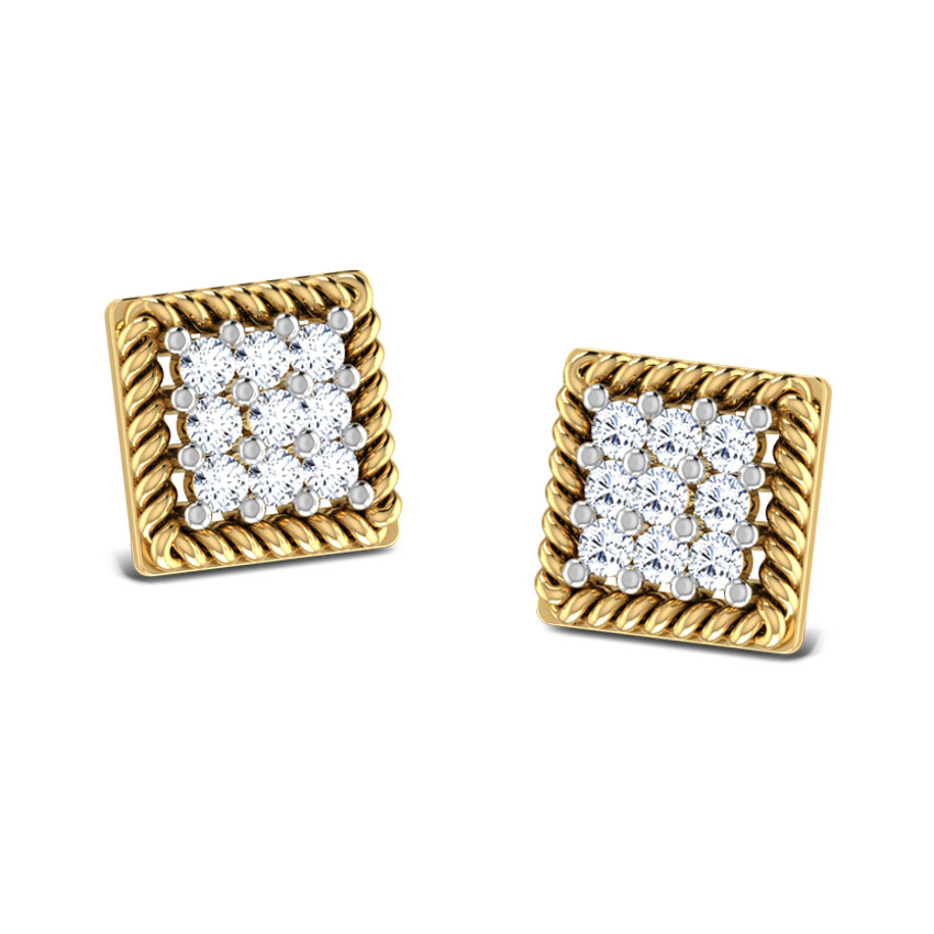 Rope Square Stud Earrings