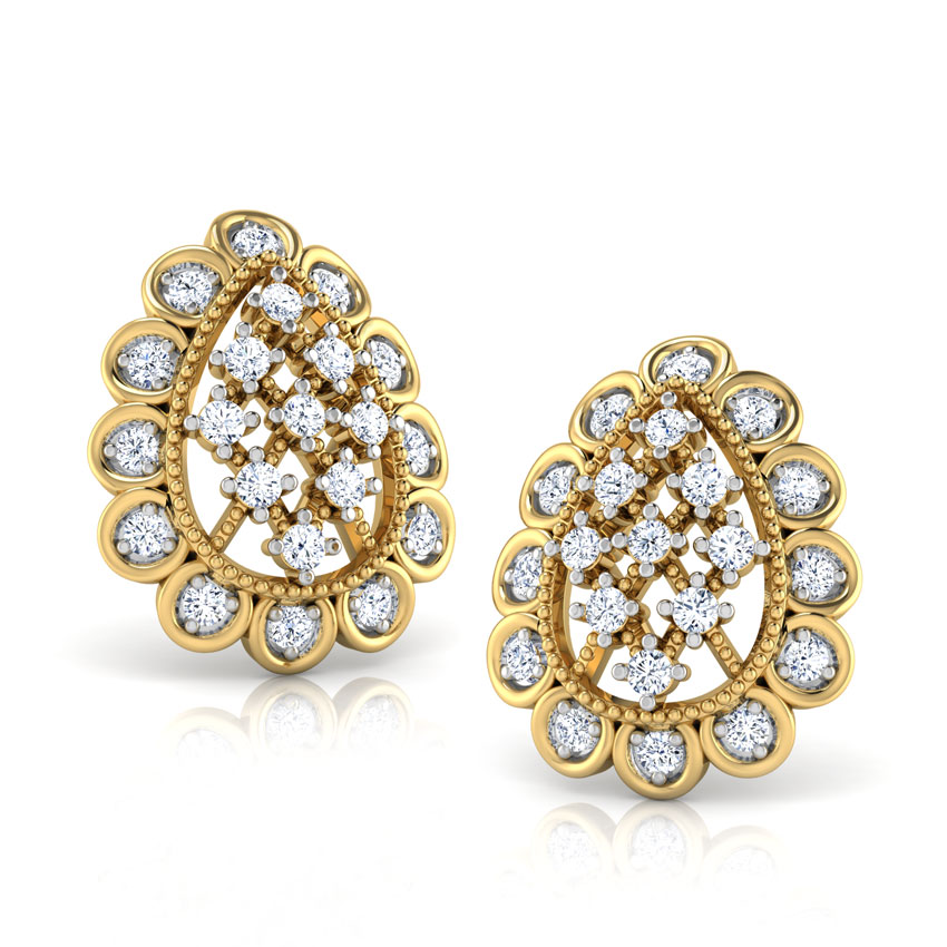 Elegant Pear Stud Earrings
