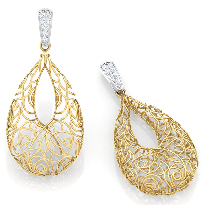 Aquila Trellis Diamond Drop Earrings Aquila Trellis Diamond Drop Earrings