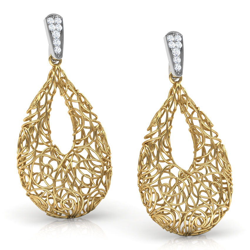 Aquila Trellis Diamond Drop Earrings Aquila Trellis Diamond Drop Earrings