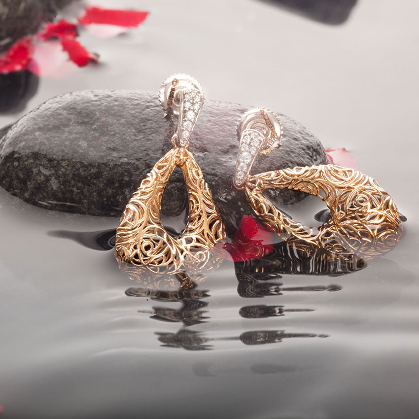 Aquila Trellis Diamond Drop Earrings Aquila Trellis Diamond Drop Earrings