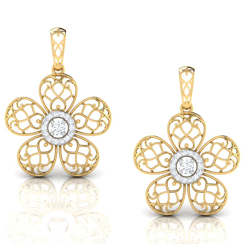 Kalika Trellis Diamond Drop Earrings