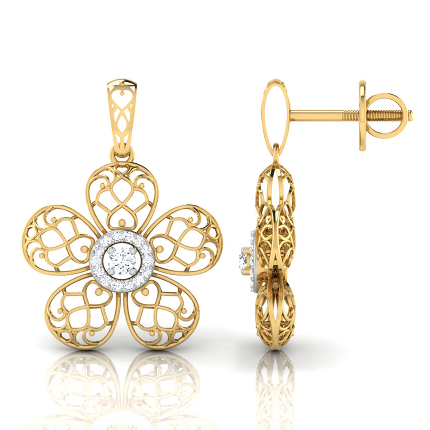 Kalika Trellis Diamond Drop Earrings