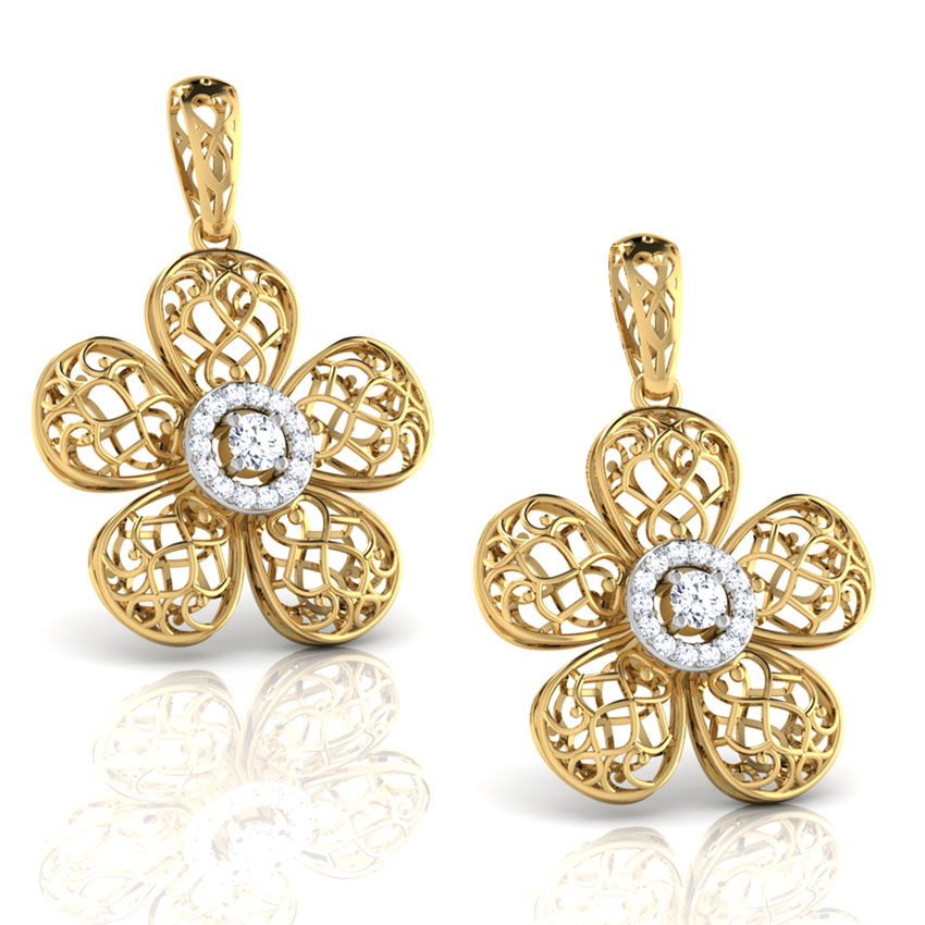 Kalika Trellis Diamond Drop Earrings