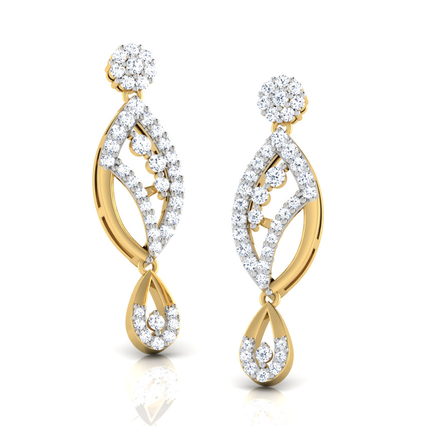 Clematis Leaf Drop Earrings