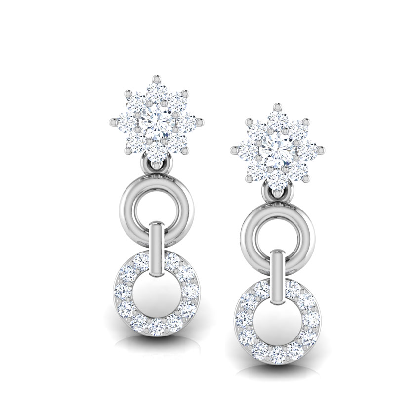 Aura Circle Diamond Drop Earrings Aura Circle Diamond Drop Earrings