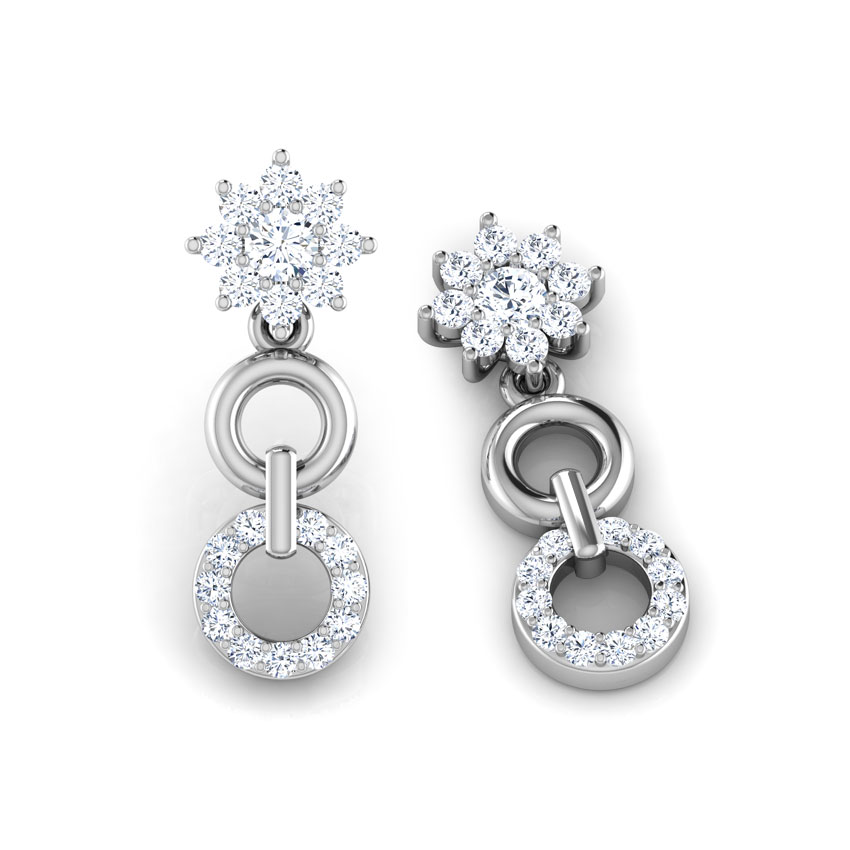 Aura Circle Diamond Drop Earrings Aura Circle Diamond Drop Earrings