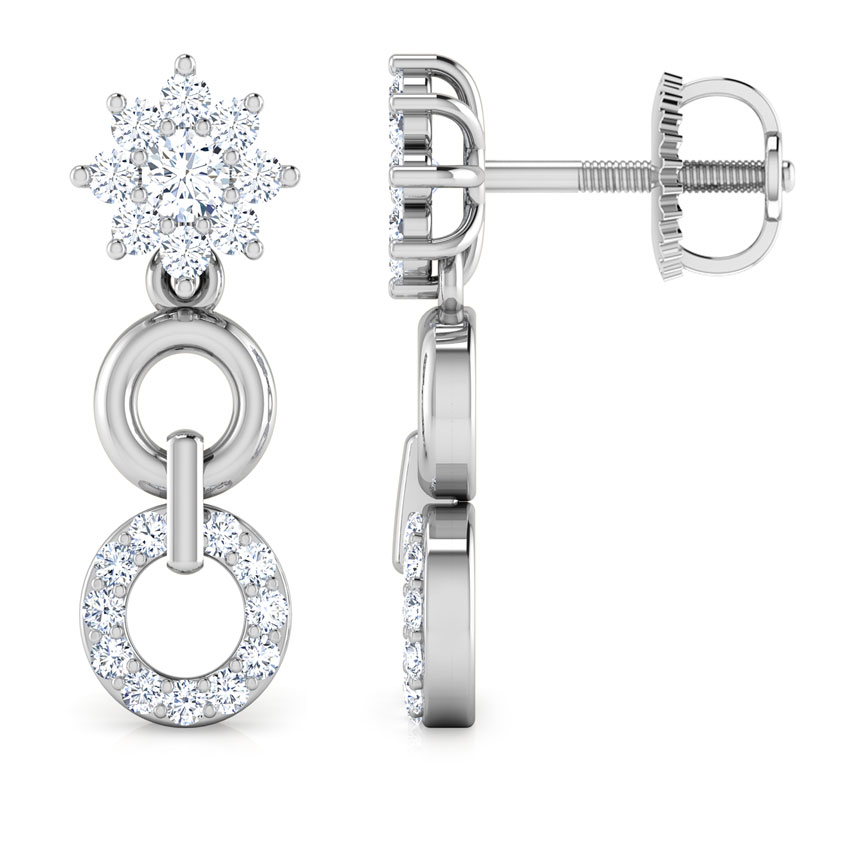 Aura Circle Diamond Drop Earrings Aura Circle Diamond Drop Earrings