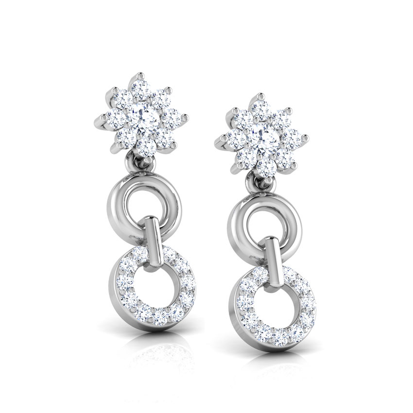 Aura Circle Diamond Drop Earrings Aura Circle Diamond Drop Earrings