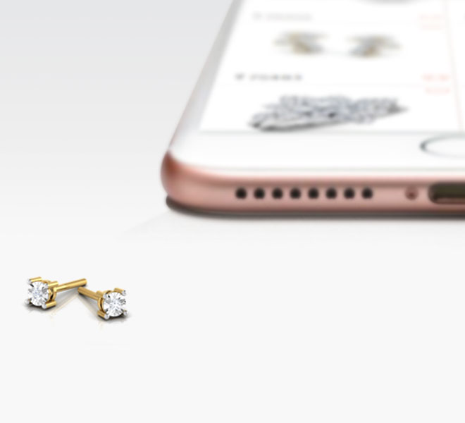 Emily Miracle Plate Diamond Stud Earrings