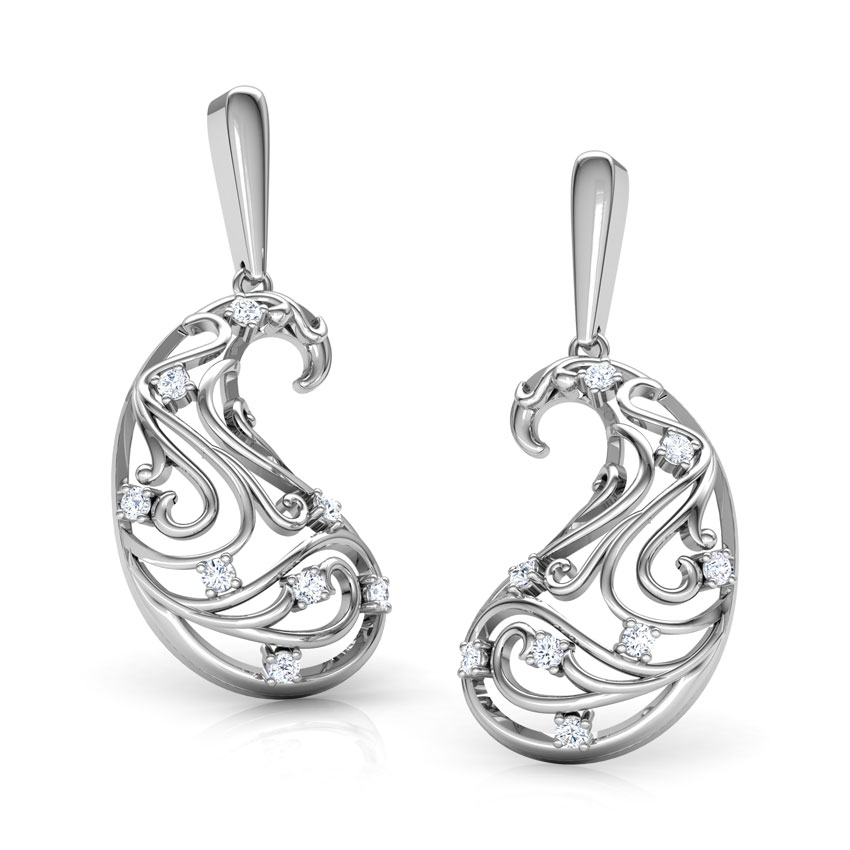 Omaira Paisley Diamond Drop Earrings Omaira Paisley Diamond Drop Earrings
