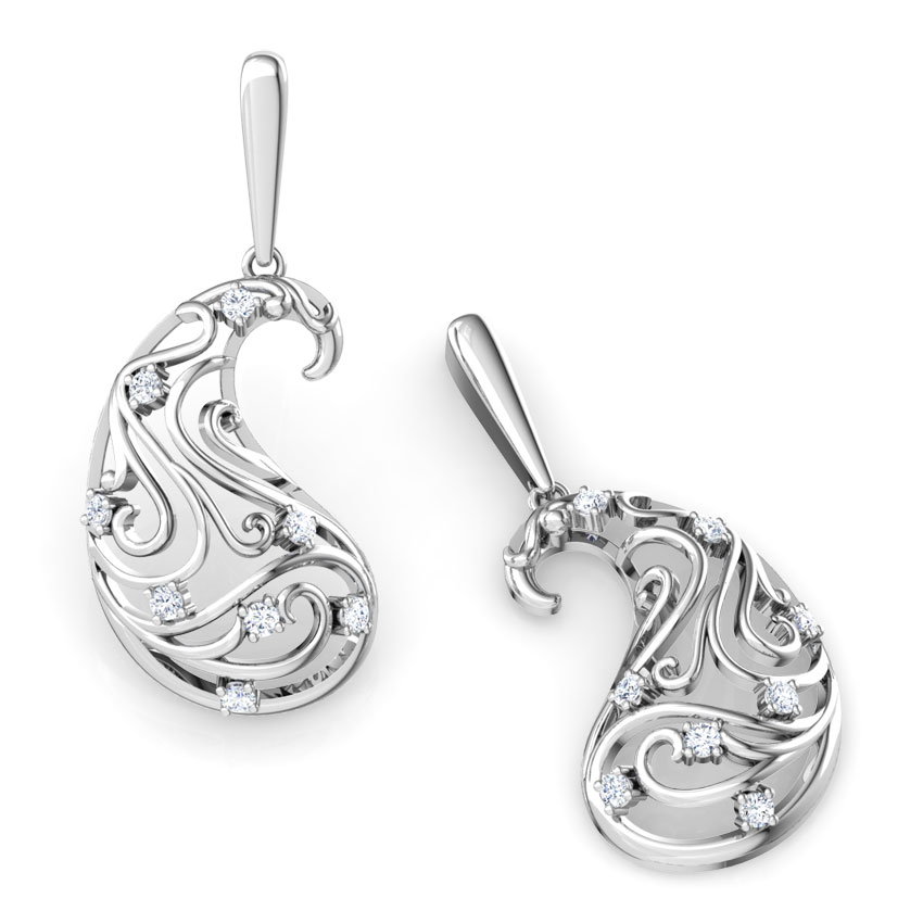 Omaira Paisley Diamond Drop Earrings Omaira Paisley Diamond Drop Earrings