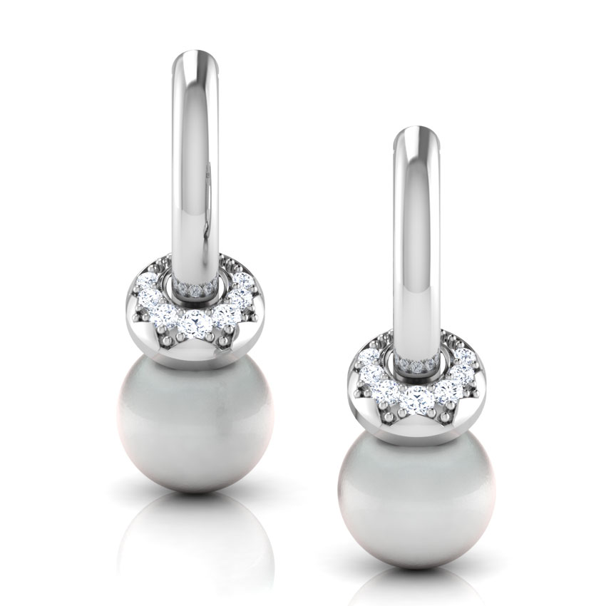 Eclipse Pearl Hoop Earrings Eclipse Pearl Hoop Earrings