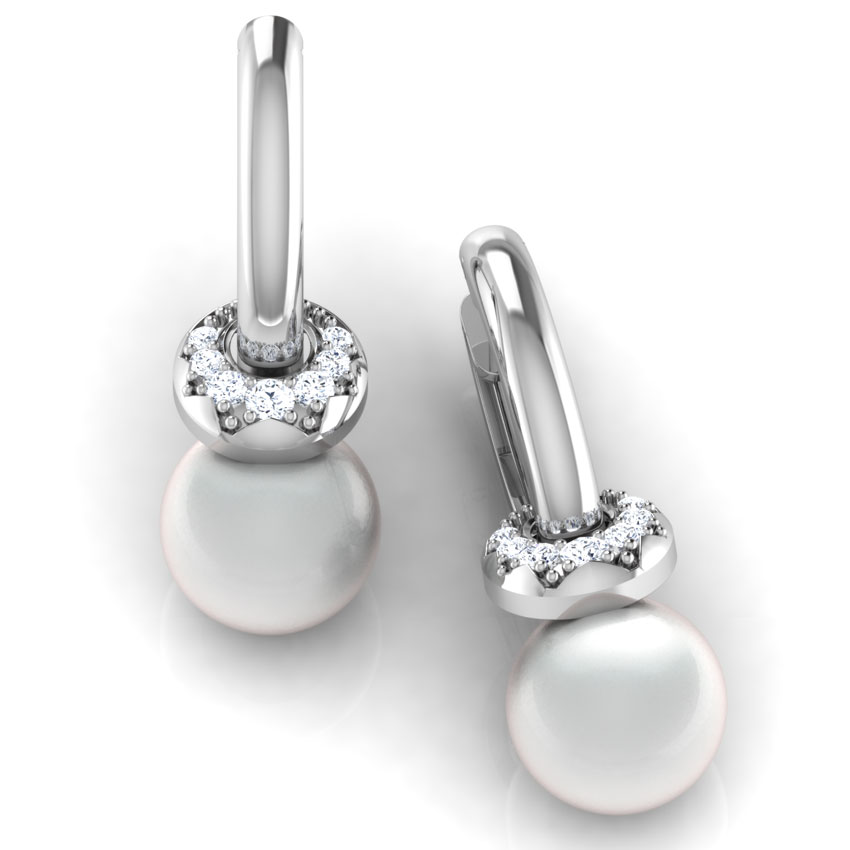 Eclipse Pearl Hoop Earrings Eclipse Pearl Hoop Earrings
