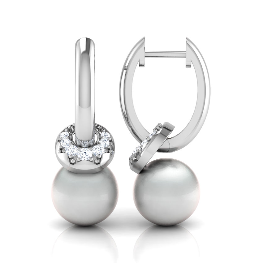 Eclipse Pearl Hoop Earrings Eclipse Pearl Hoop Earrings