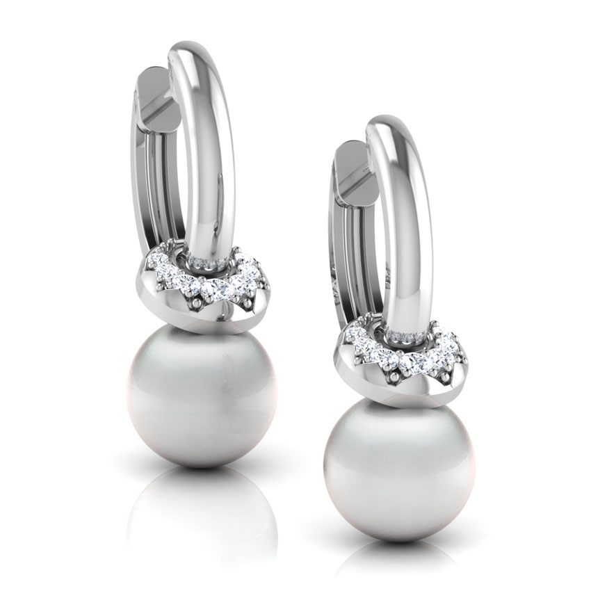 Eclipse Pearl Hoop Earrings Eclipse Pearl Hoop Earrings