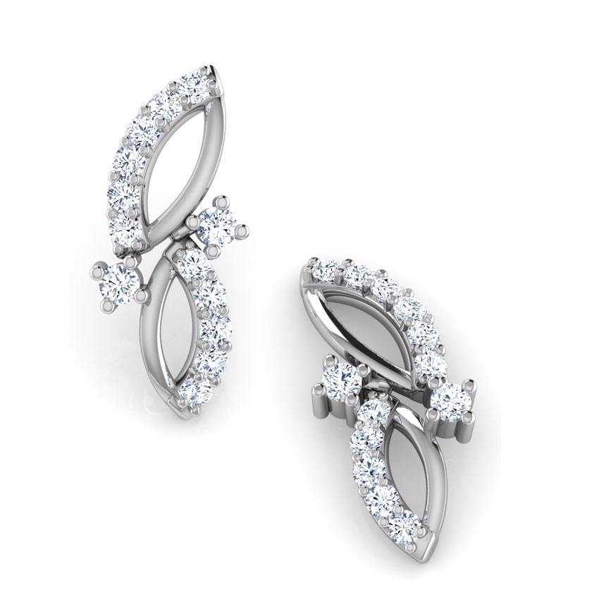 Leaf Drops Diamond Stud Earrings Leaf Drops Diamond Stud Earrings