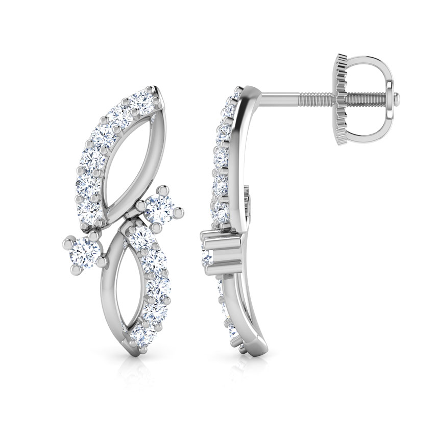 Leaf Drops Diamond Stud Earrings Leaf Drops Diamond Stud Earrings