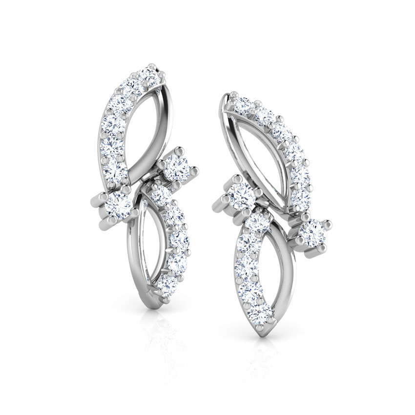 Leaf Drops Diamond Stud Earrings Leaf Drops Diamond Stud Earrings