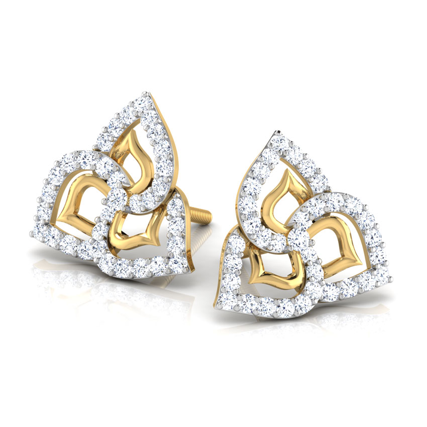 Lisa Petaled Diamond Stud Earrings Lisa Petaled Diamond Stud Earrings
