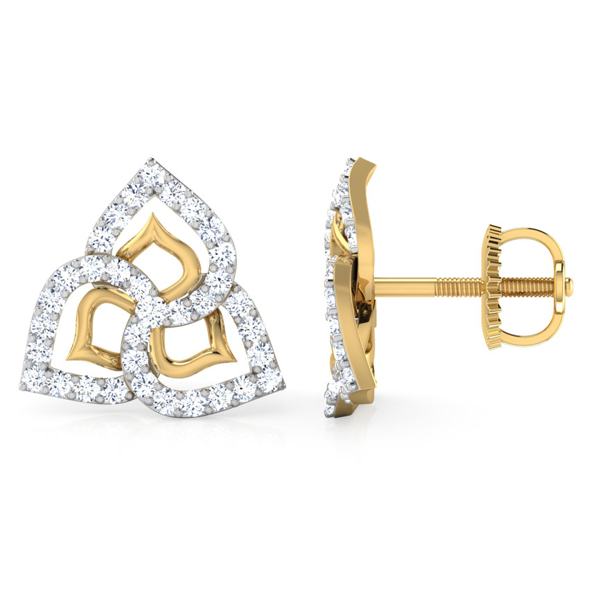 Lisa Petaled Diamond Stud Earrings Lisa Petaled Diamond Stud Earrings