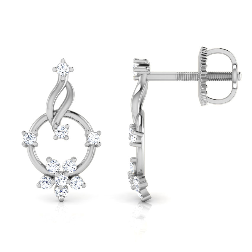 Circle Cluster Diamond Stud Earrings Circle Cluster Diamond Stud Earrings