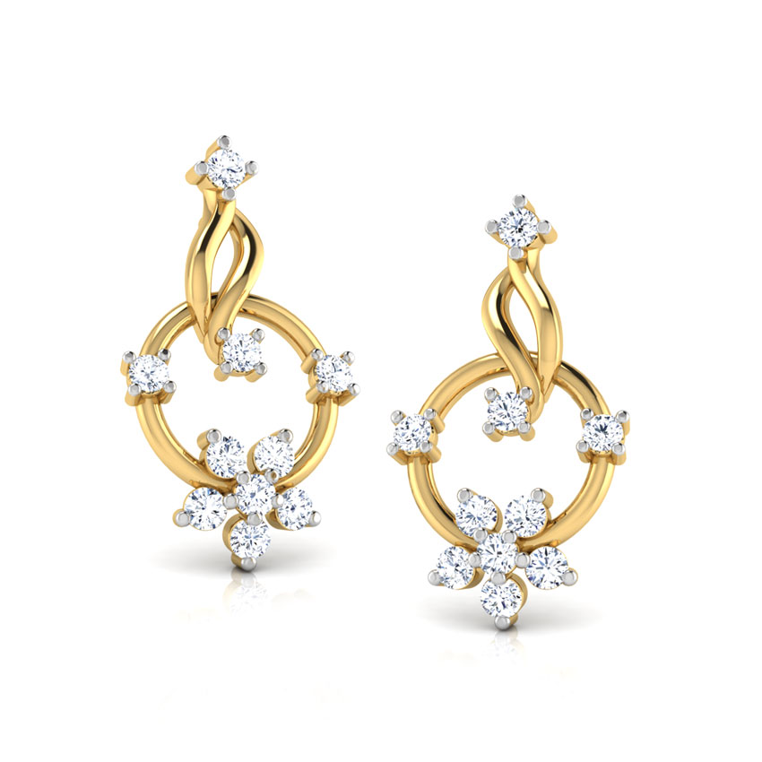 Circle Cluster Stud Earrings