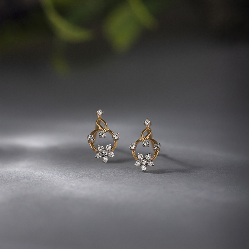 Circle Cluster Diamond Stud Earrings Circle Cluster Diamond Stud Earrings