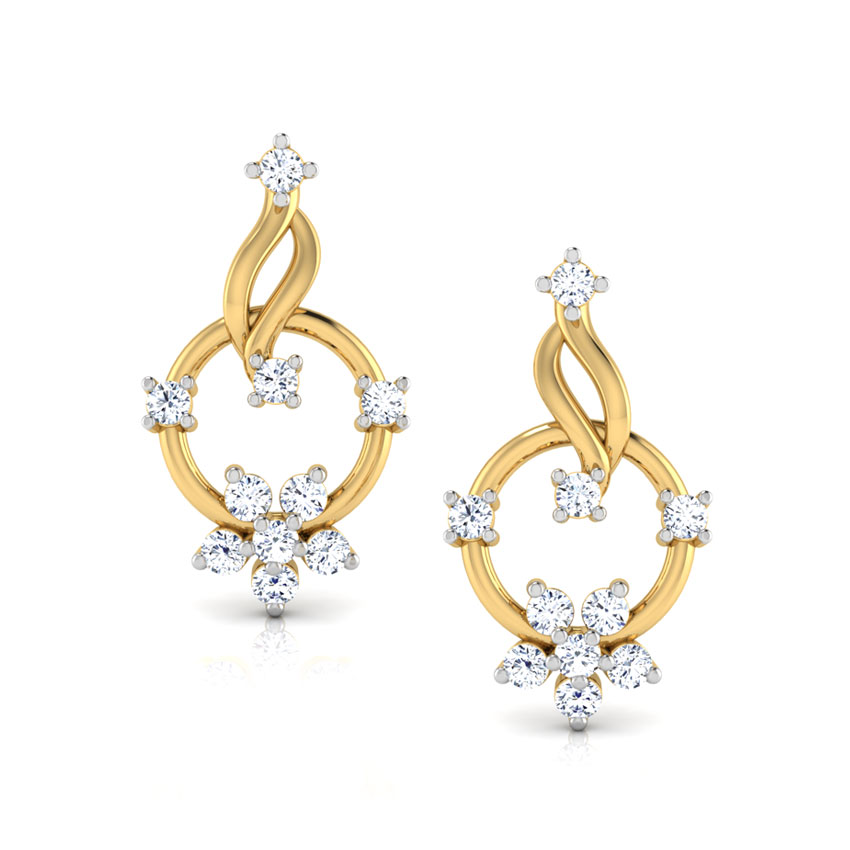 Circle Cluster Diamond Stud Earrings Circle Cluster Diamond Stud Earrings