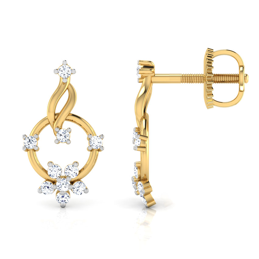 Circle Cluster Diamond Stud Earrings Circle Cluster Diamond Stud Earrings