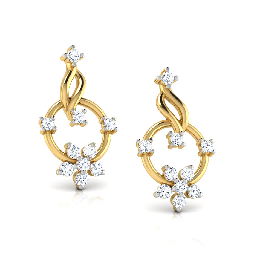 Circle Cluster Diamond Stud Earrings Circle Cluster Diamond Stud Earrings