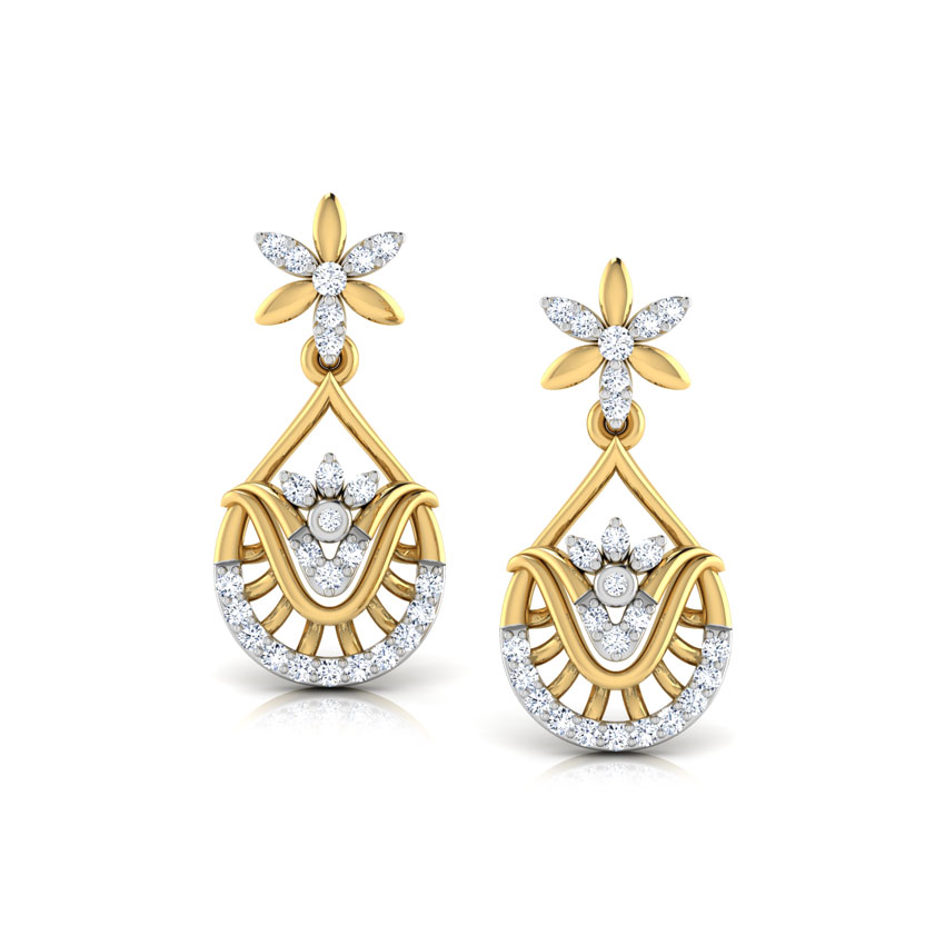 Adora Leaf Diamond Drop Earrings Adora Leaf Diamond Drop Earrings
