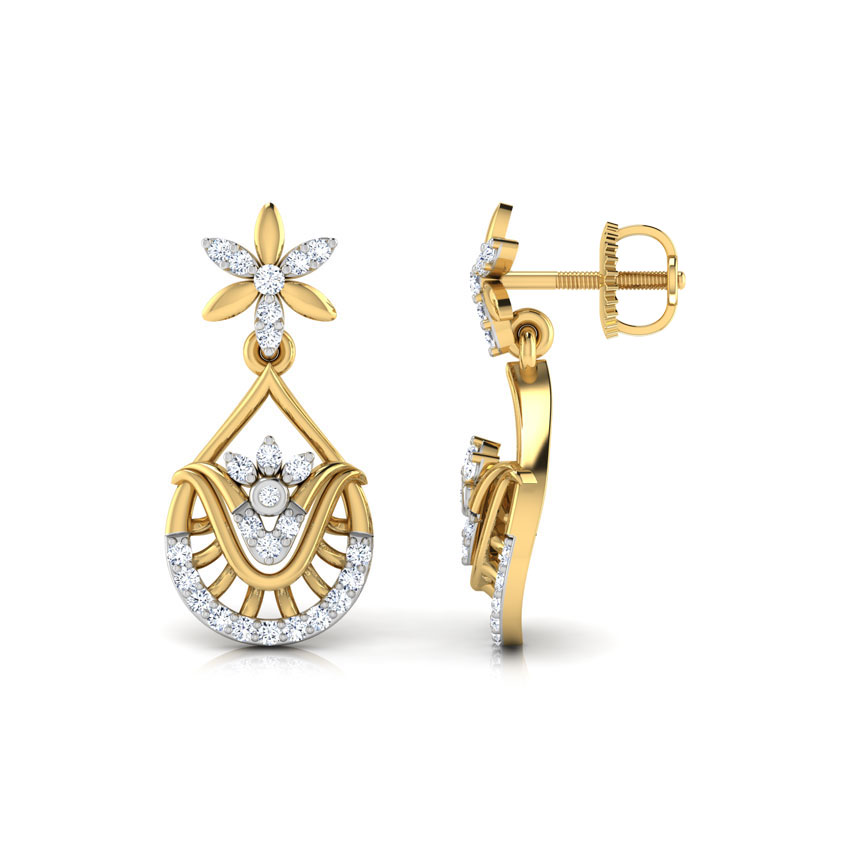 Adora Leaf Diamond Drop Earrings Adora Leaf Diamond Drop Earrings
