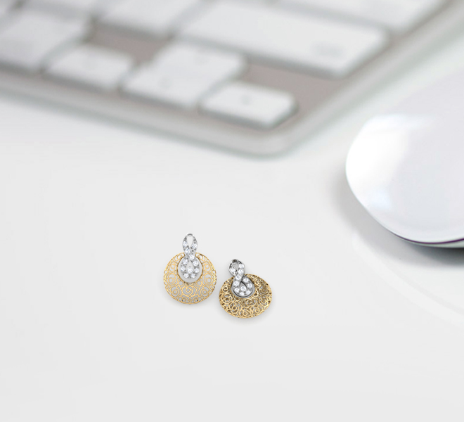 Penelope Trellis Diamond Stud Earrings Penelope Trellis Diamond Stud Earrings