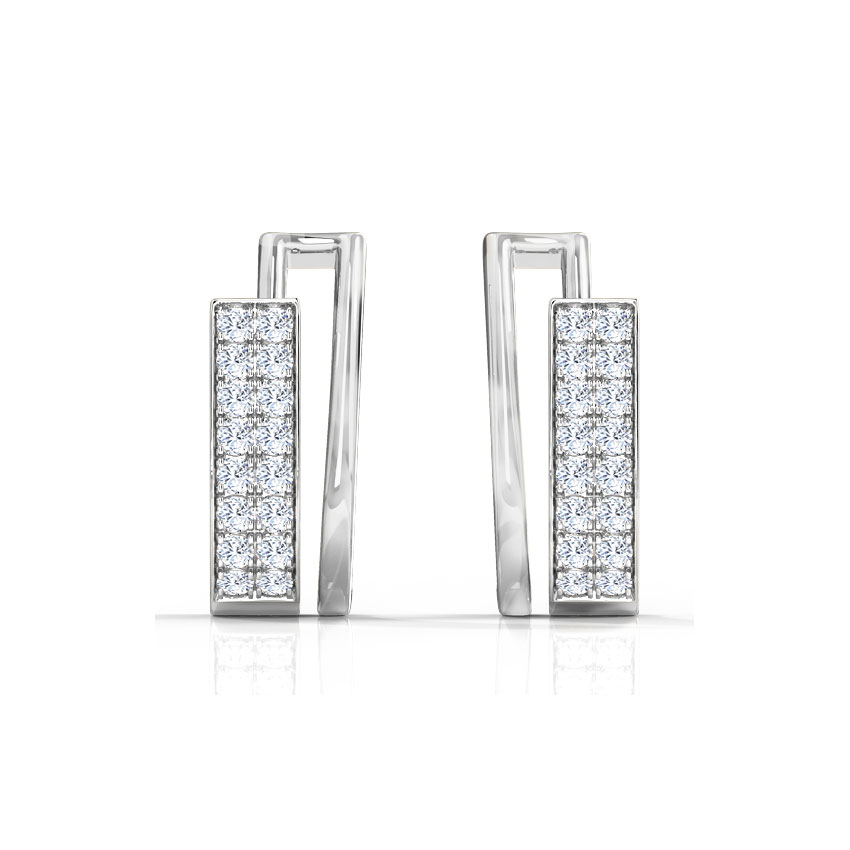 Aumia 2-Row Diamond Hoop Earrings Aumia 2-Row Diamond Hoop Earrings