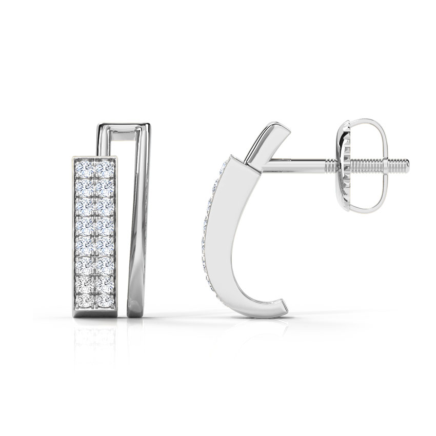 Aumia 2-Row Diamond Hoop Earrings Aumia 2-Row Diamond Hoop Earrings